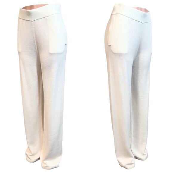 RAMY BROOK Ivory Knit Rowan Sweater Pant SZ L $325 - Picture 3 of 9
